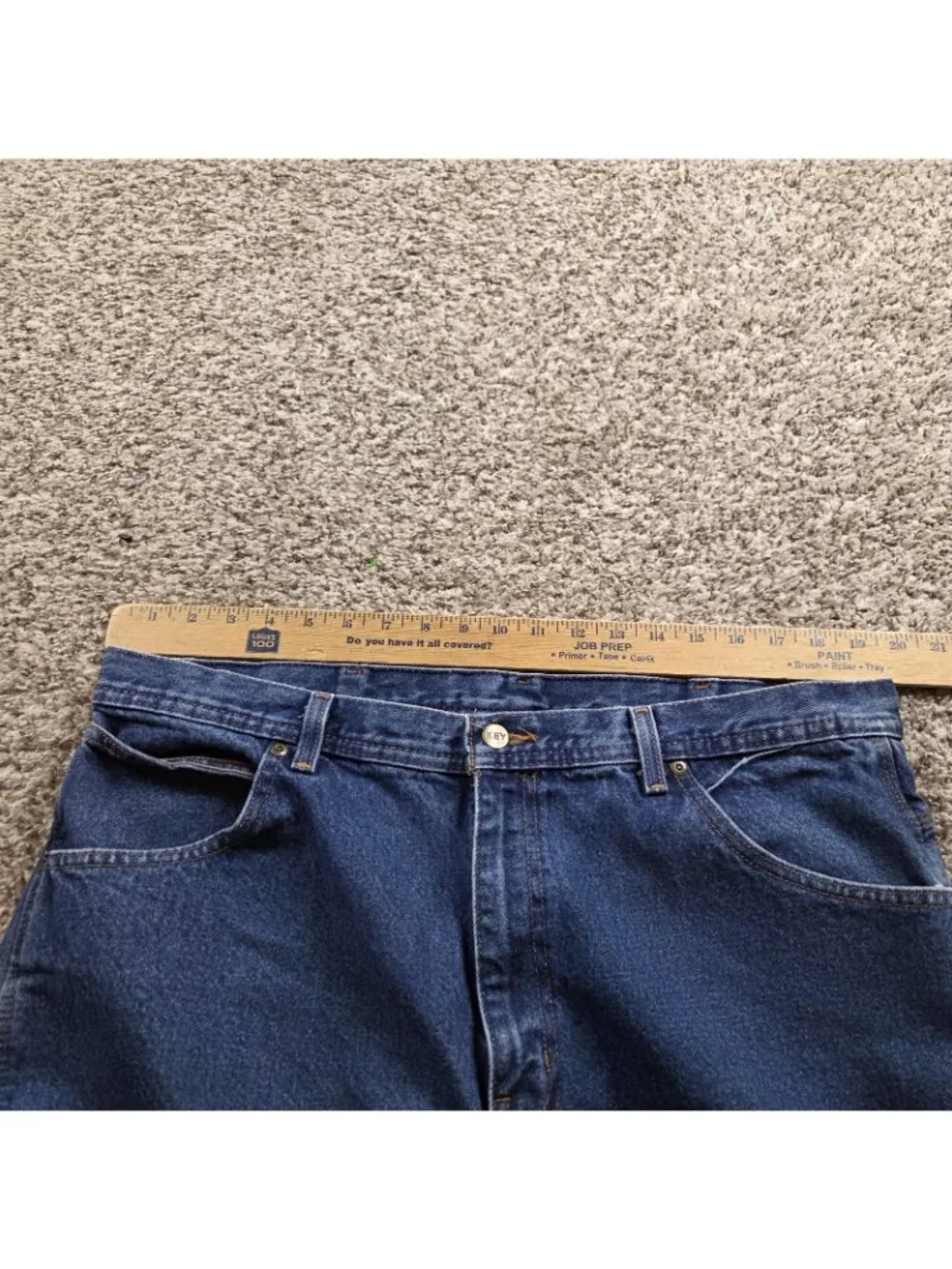KEY Carpenter Jeans Mens 39x32 Blue Denim Relaxed Fit Straight Leg Lot Of 2